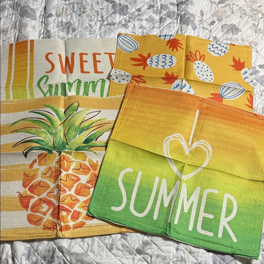 Colorful Summer Themed pillow covers